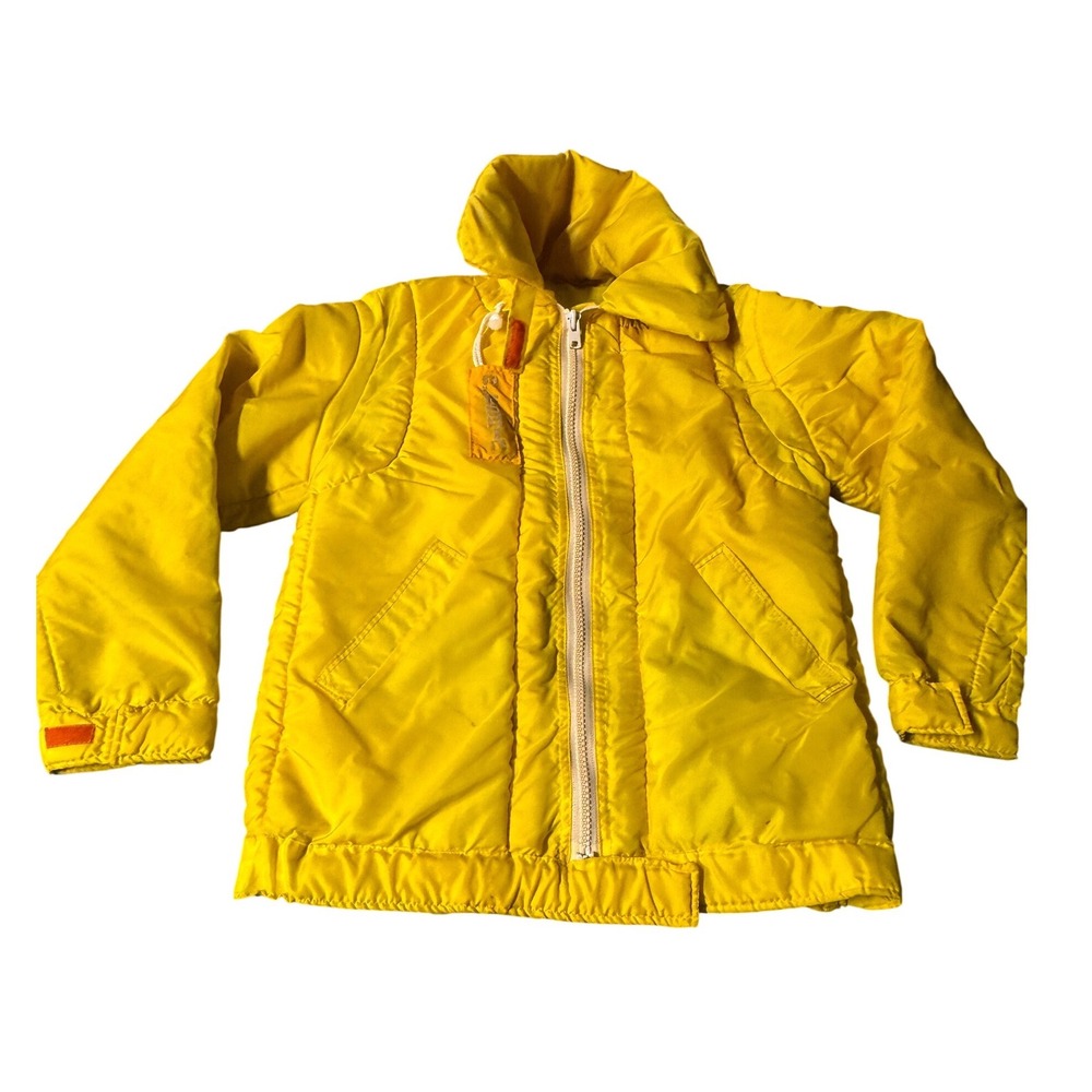 Almarin‎ Canada PFD Flotation Jacket Yellow Nautical Safety Coat Whistle L Vntg